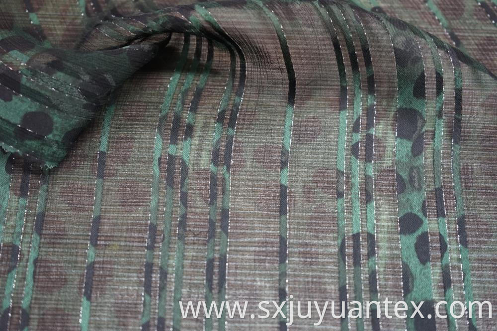 50D Vicose Lurex Stripe Dobby Fabric